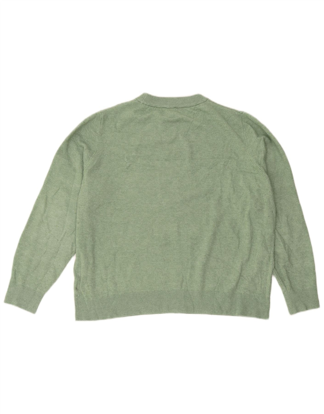 Maglione maglione girocollo oversize da donna Marks & Spencer UK 16 grande verde