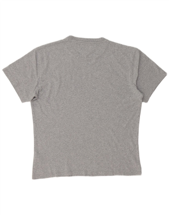 TOMMY HILFIGER T-shirt grafica da uomo Top grande in cotone grigio