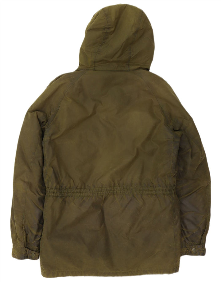 Giacca da uomo in cotone cerato con cappuccio Barbour UK 38 cotone kaki medio