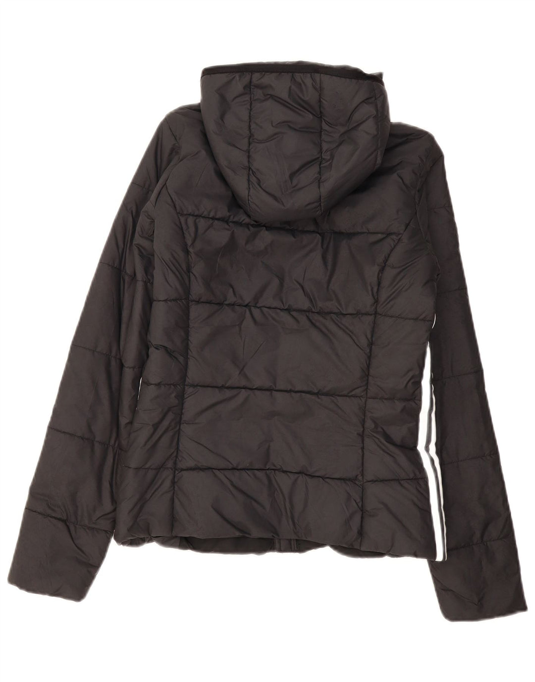 Giacca imbottita con cappuccio da donna Adidas UK 8 Small poliestere nero