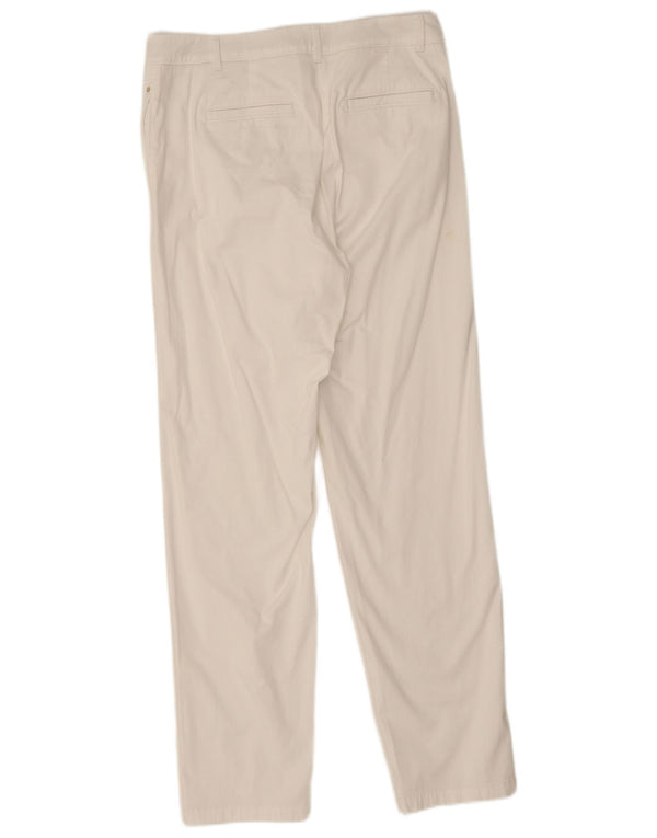 Pantaloni chino dritti da donna Marks & Spencer UK 12 Medium W32 L30 Bianco
