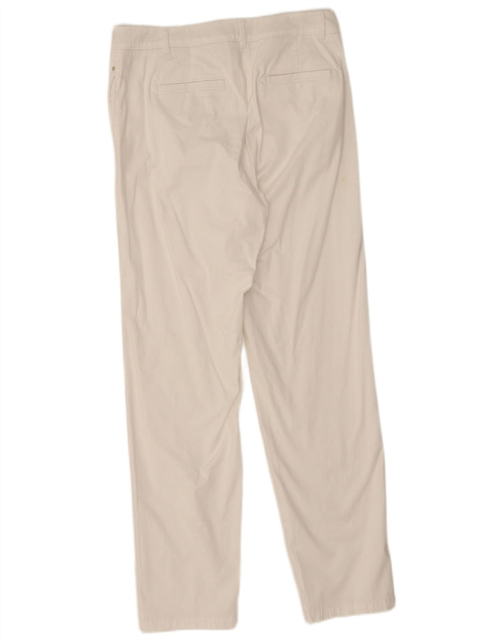 Pantaloni chino dritti da donna Marks & Spencer UK 12 Medium W32 L30 Bianco