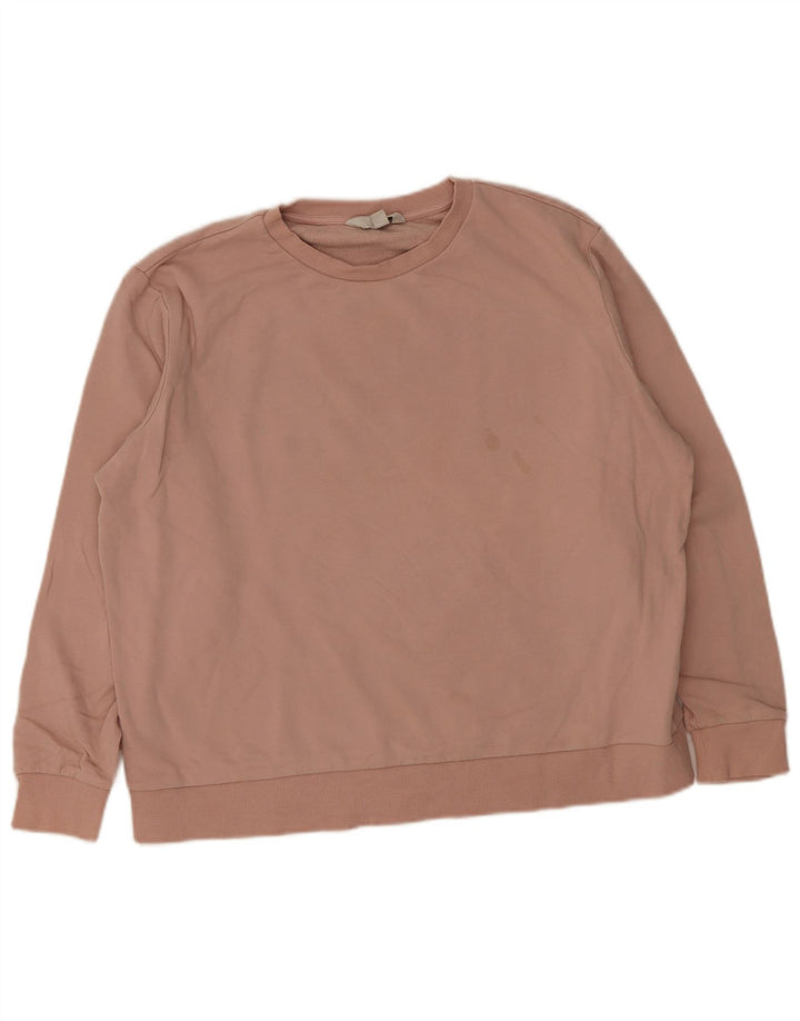 Felpa oversize da donna Marks & Spencer UK 16 grande cotone rosa