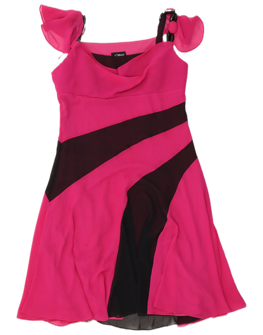 Abito a trapezio da donna Gattinoni IT 48 XL Poliestere color block rosa