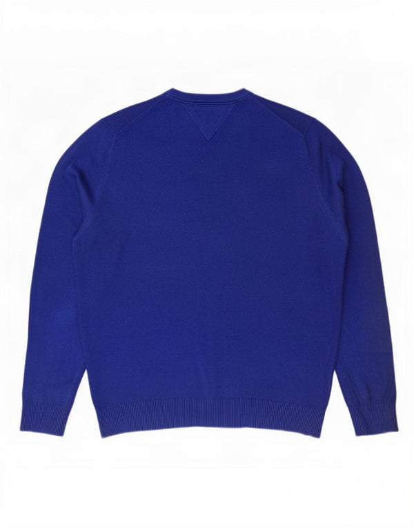 Maglione maglione girocollo da uomo Tommy Hilfiger grande cotone blu