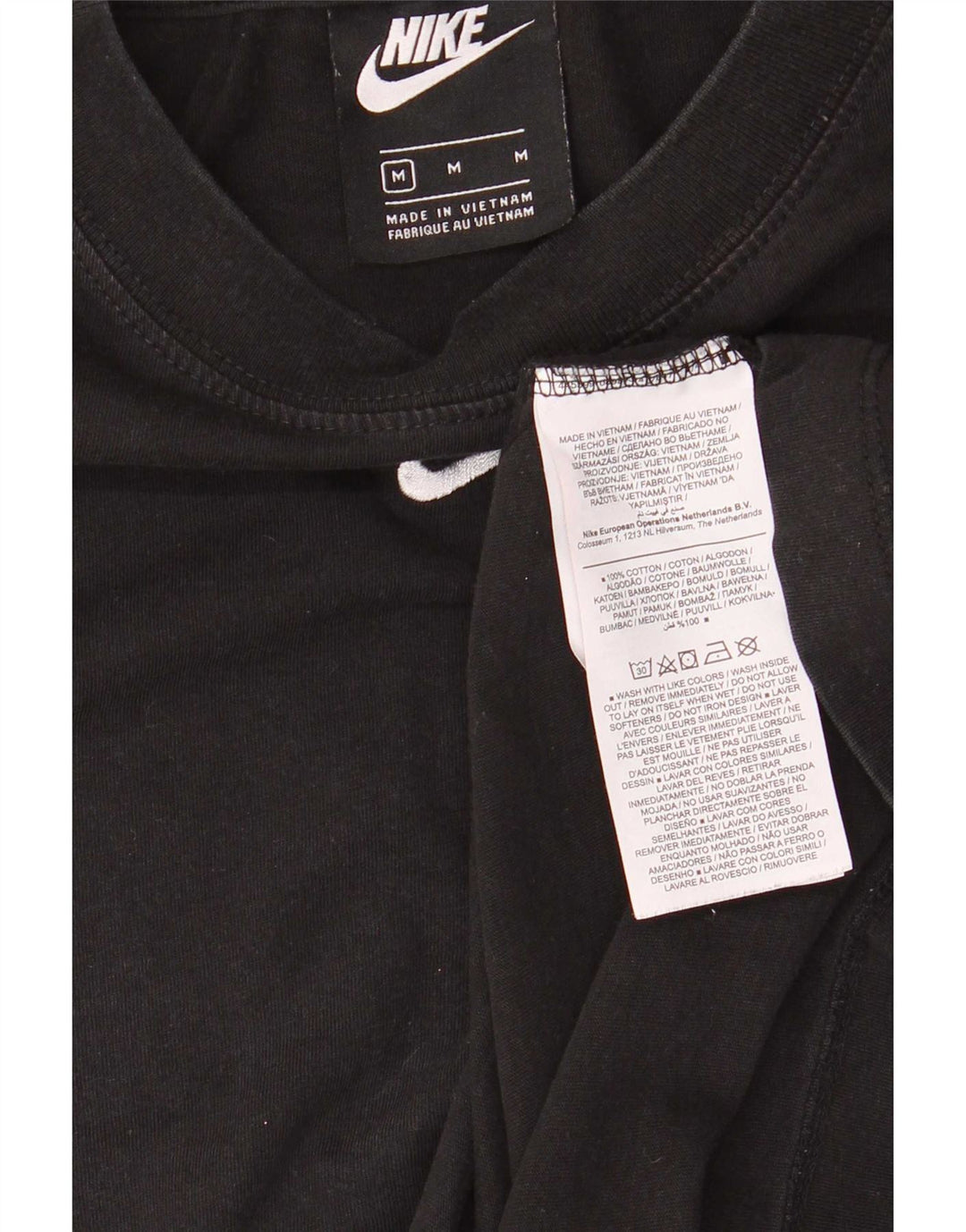 T-shirt da uomo Nike Top in cotone nero medio
