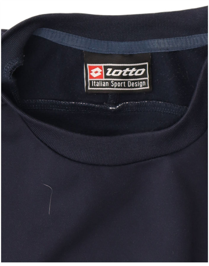 LOTTO Felpa grafica da uomo Maglione medio blu navy