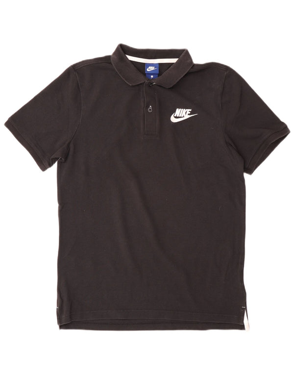 Polo NIKE da uomo piccola in cotone nero