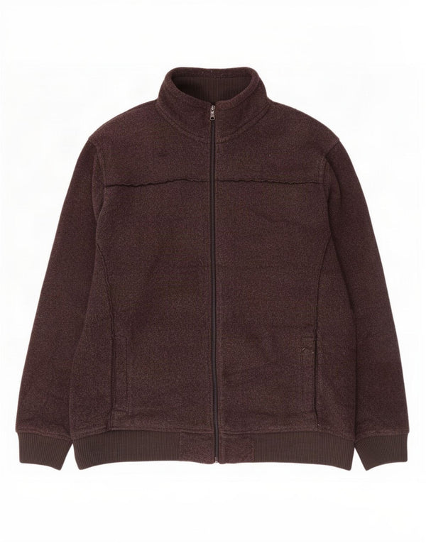 Marks & Spencer Mens Fleece Jacket UK 44 2XL Grey Polyester