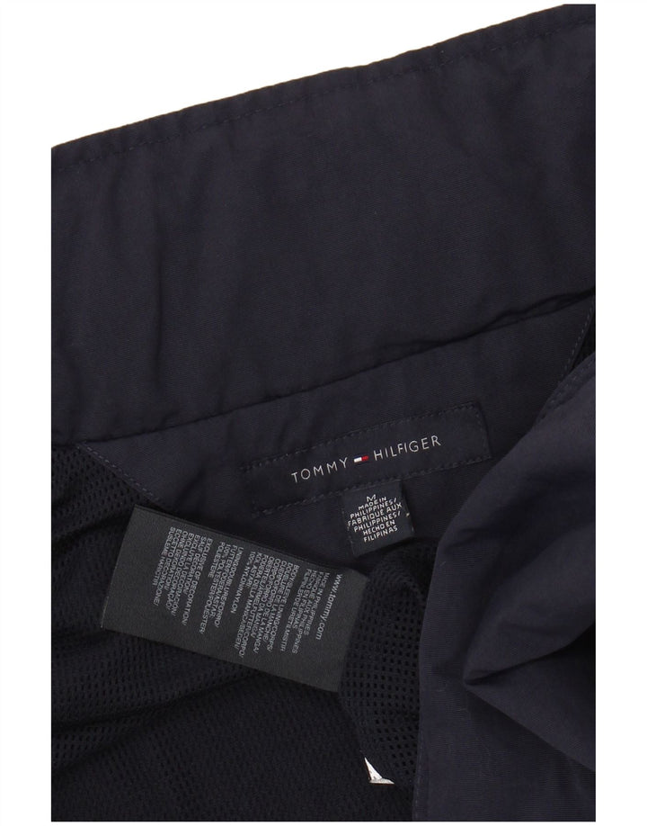 TOMMY HILFIGER Giubbotto bomber con cappuccio da uomo UK 38 Nylon blu navy medio