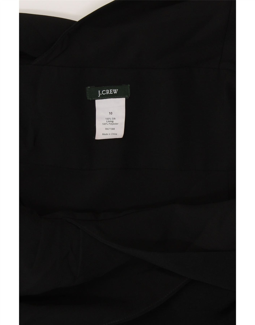 Abito a trapezio senza maniche da donna J. Crew US 10 grande seta nera