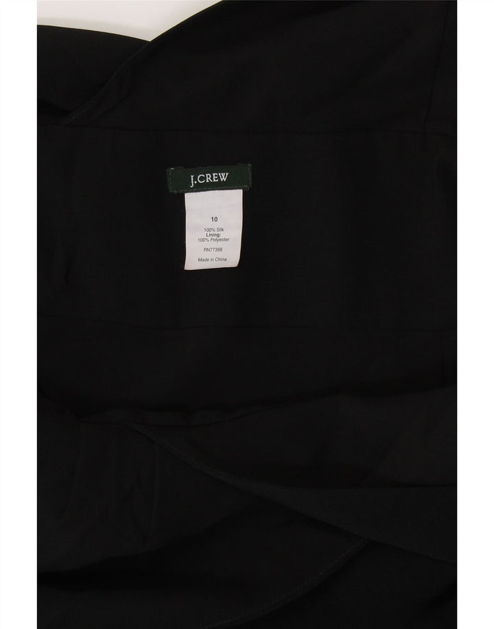 Abito a trapezio senza maniche da donna J. Crew US 10 grande seta nera
