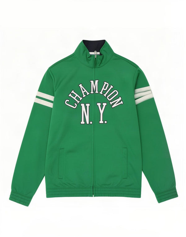 Giacca da ginnastica con grafica Champion da ragazzo 13-14 anni XL verde a blocchi di colore