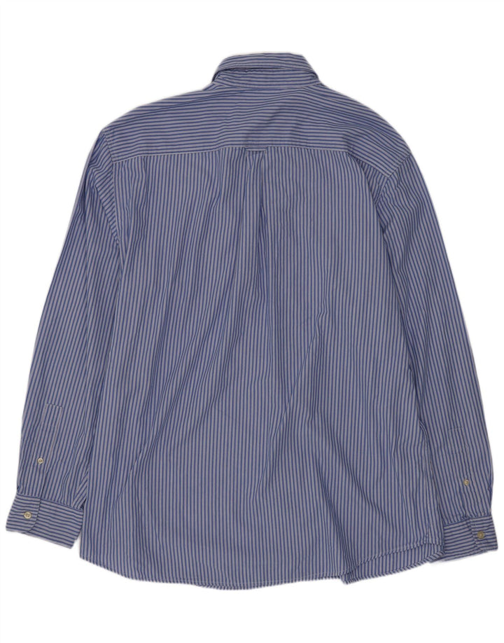 Camicia Chaps da uomo Easy Care XL in cotone a righe blu