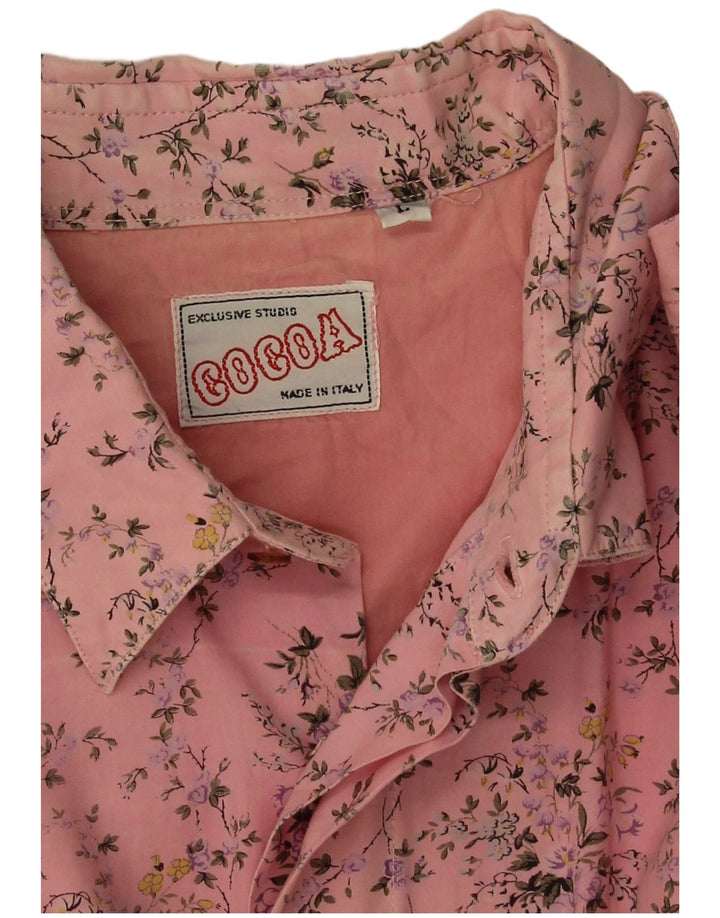 Camicia da donna Cocoa grande floreale rosa