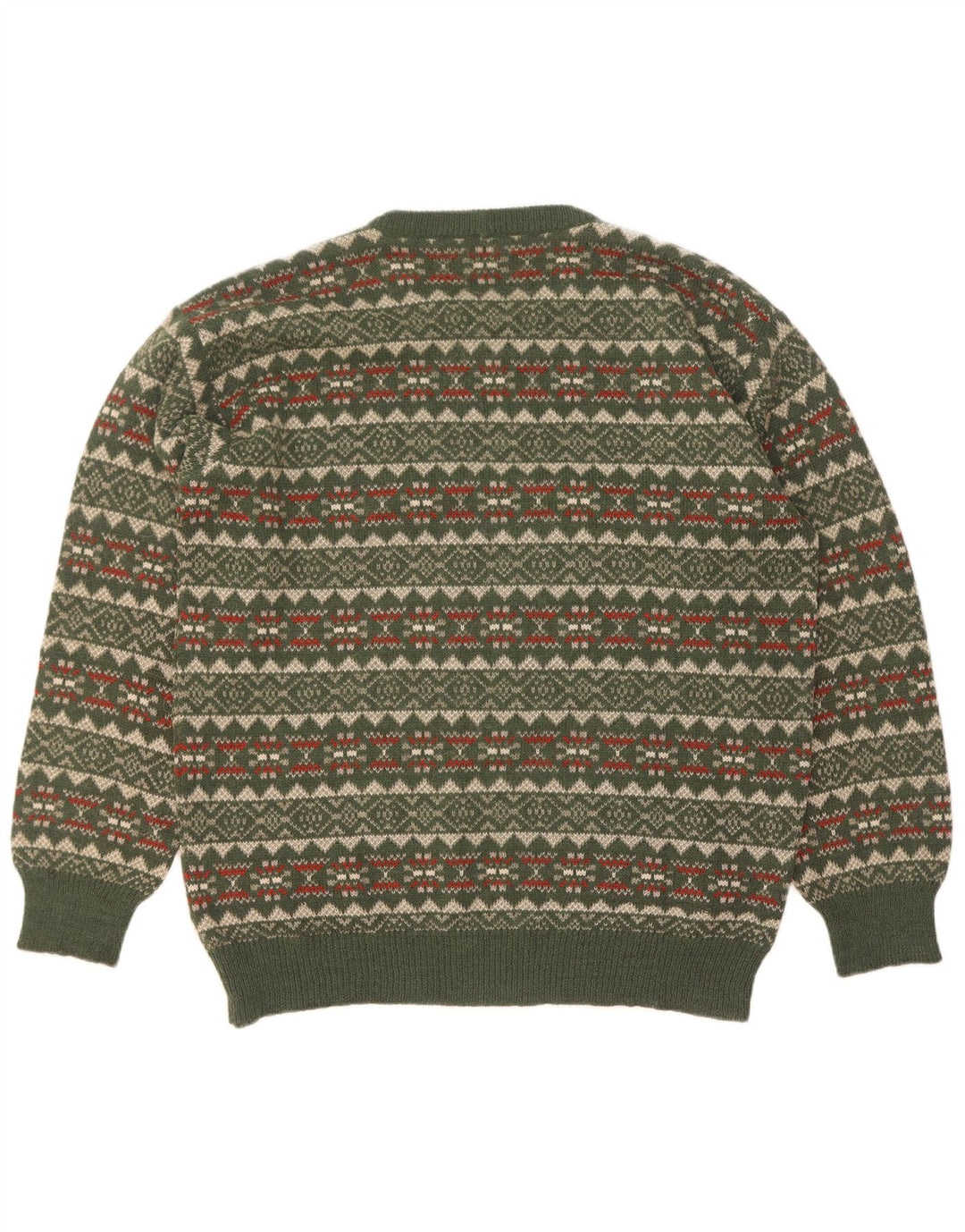 Maglione maglione girocollo da uomo Silvy IT 52 Large Green Fair Isle
