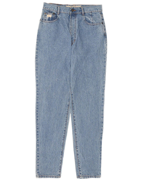 Jeans affusolati a vita alta da donna vintage IT 48 XL W30 L32 cotone blu