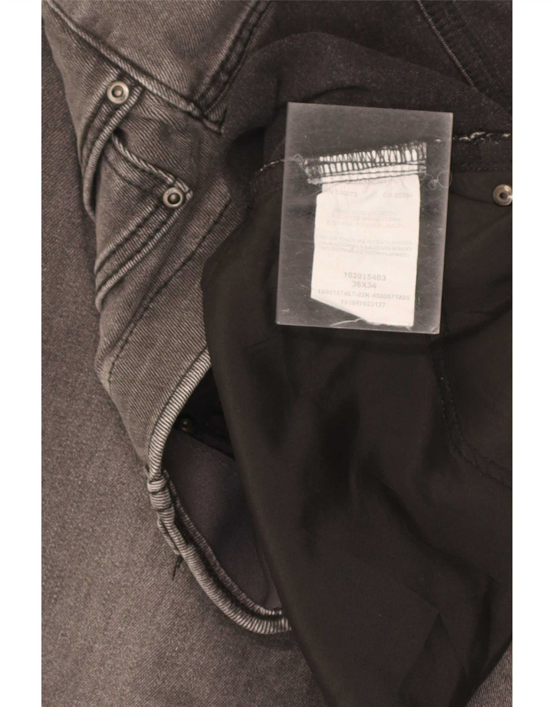 Jeans dritti slim fit da uomo Lee W36 L34 cotone grigio