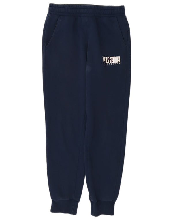 Puma Pantaloni da tuta con grafica da uomo Joggers Small Blu Navy Cotone