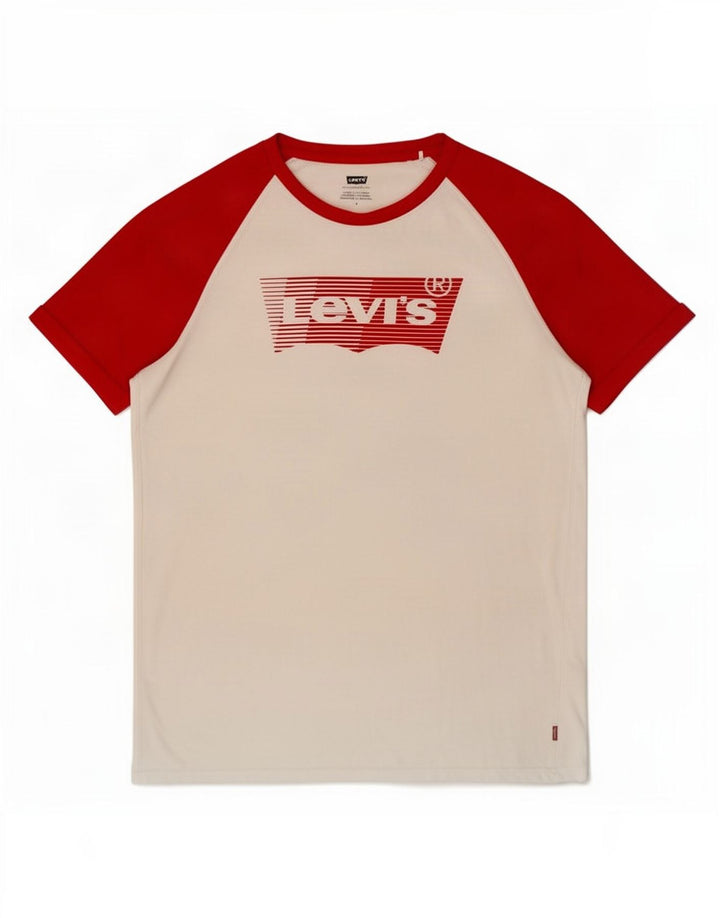 T-shirt grafica da uomo Levi's Top in cotone color block bianco medio