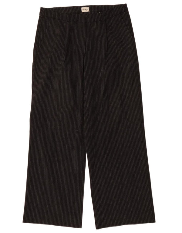 CALVIN KLEIN Pantaloni chino dritti da donna W30 L31 Poliestere a righe grigie