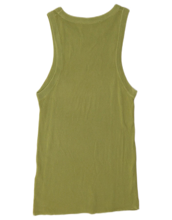 Canotta da donna Zara UK 14 grande in viscosa verde
