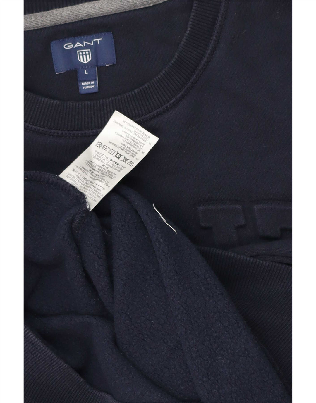 Gant Felpa grafica da uomo Maglione grande cotone blu navy