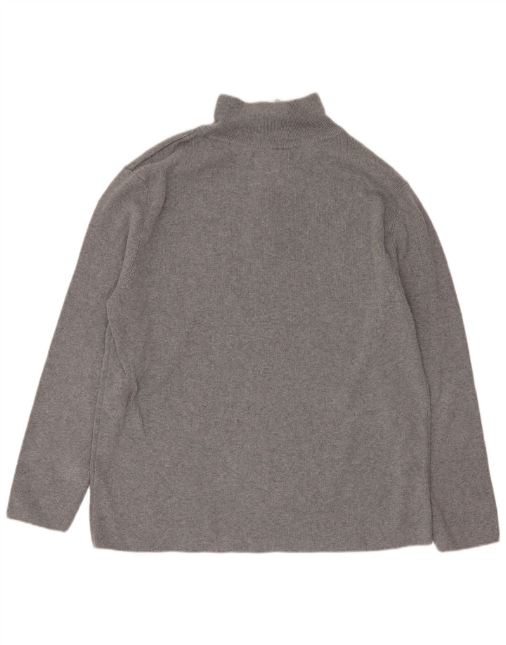 Top Zara da bambino con zip 1/4 a maniche lunghe 13-14 anni in cotone grigio