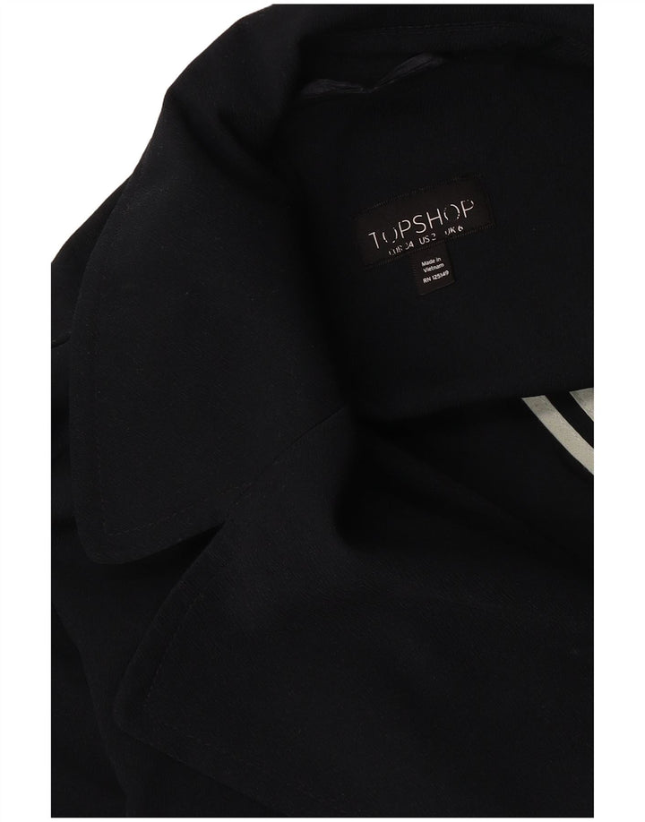 Topshop Trench oversize da donna UK 6 XS Blu navy