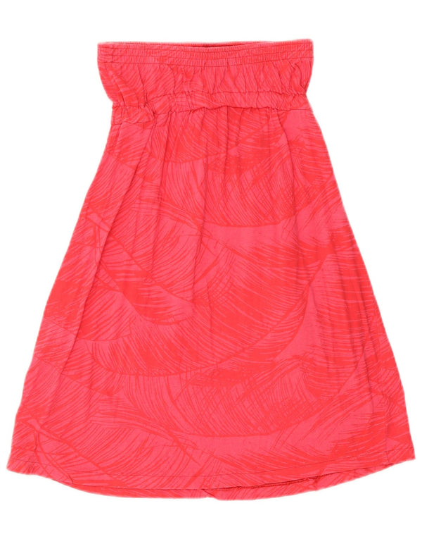 Abito senza spalline da donna Fishbone UK 12 Cotone floreale rosa medio