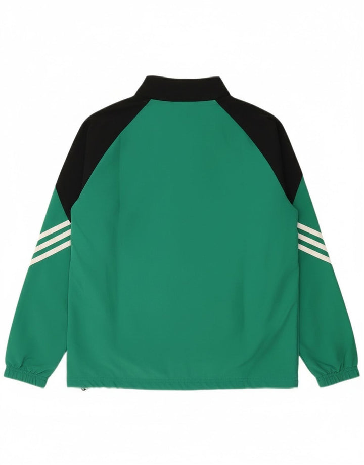 Giacca da tuta da ragazzo Adidas 13-14 anni XL Verde Colourblock Poliestere