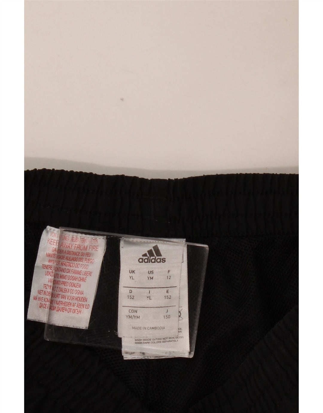 Pantaloni da tuta ADIDAS da ragazzo Joggers 11-12 anni Large Nero Poliestere