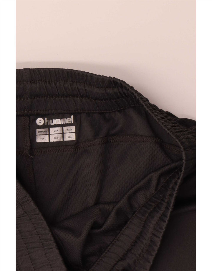 Pantaloncini sportivi grafici Hummel per ragazzi 13-14 anni Poliestere color block grigio