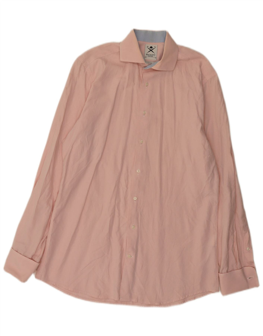 Camicia formale da uomo su misura Hackett taglia 15 39 cotone rosa medio