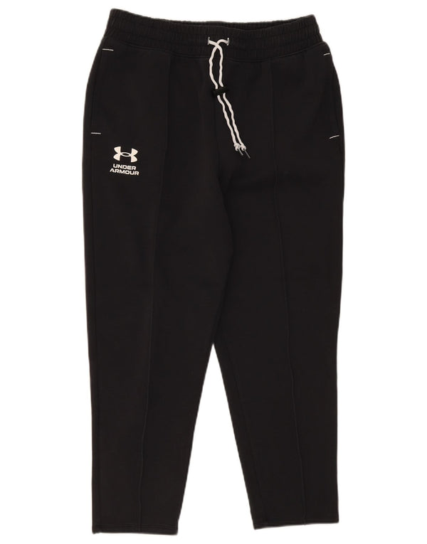Under Armour Mens Crop Tracksuit Trousers Medium Black Cotton