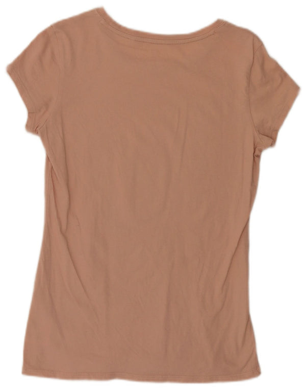 Guess T-shirt grafica da donna Top UK 12 cotone rosa medio