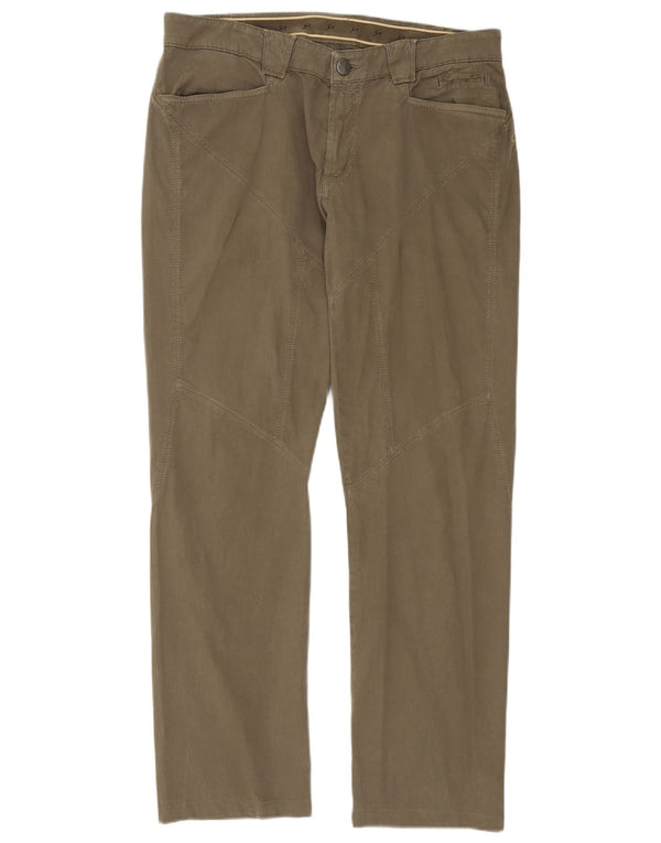 9.2 di Carlo Chionna Pantaloni casual dritti da uomo W36 L30 cotone kaki