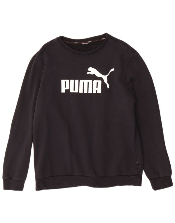 Felpa grafica da uomo Puma Maglione grande nera