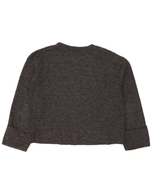 Maglione corto con scollo a barca oversize da donna Zara UK 10 piccolo nero
