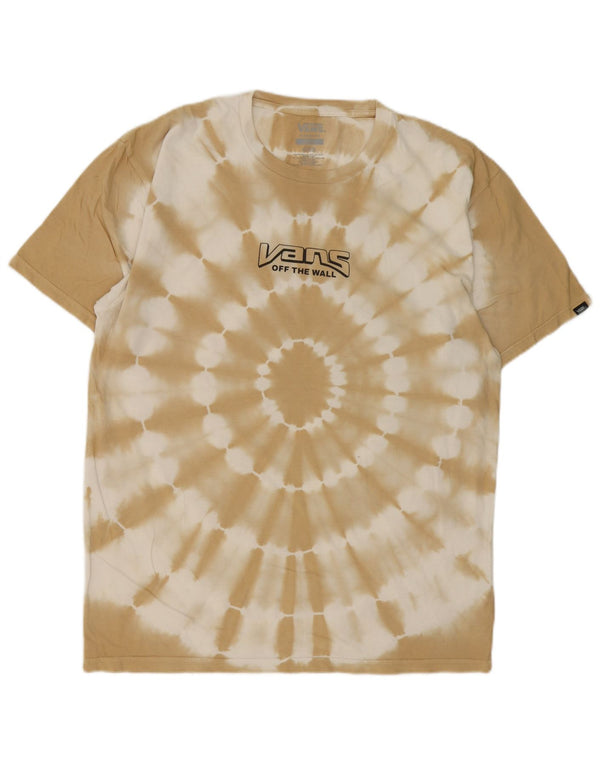 T-shirt grafica da uomo con vestibilità classica Vans, taglia grande, in cotone tie-dye beige