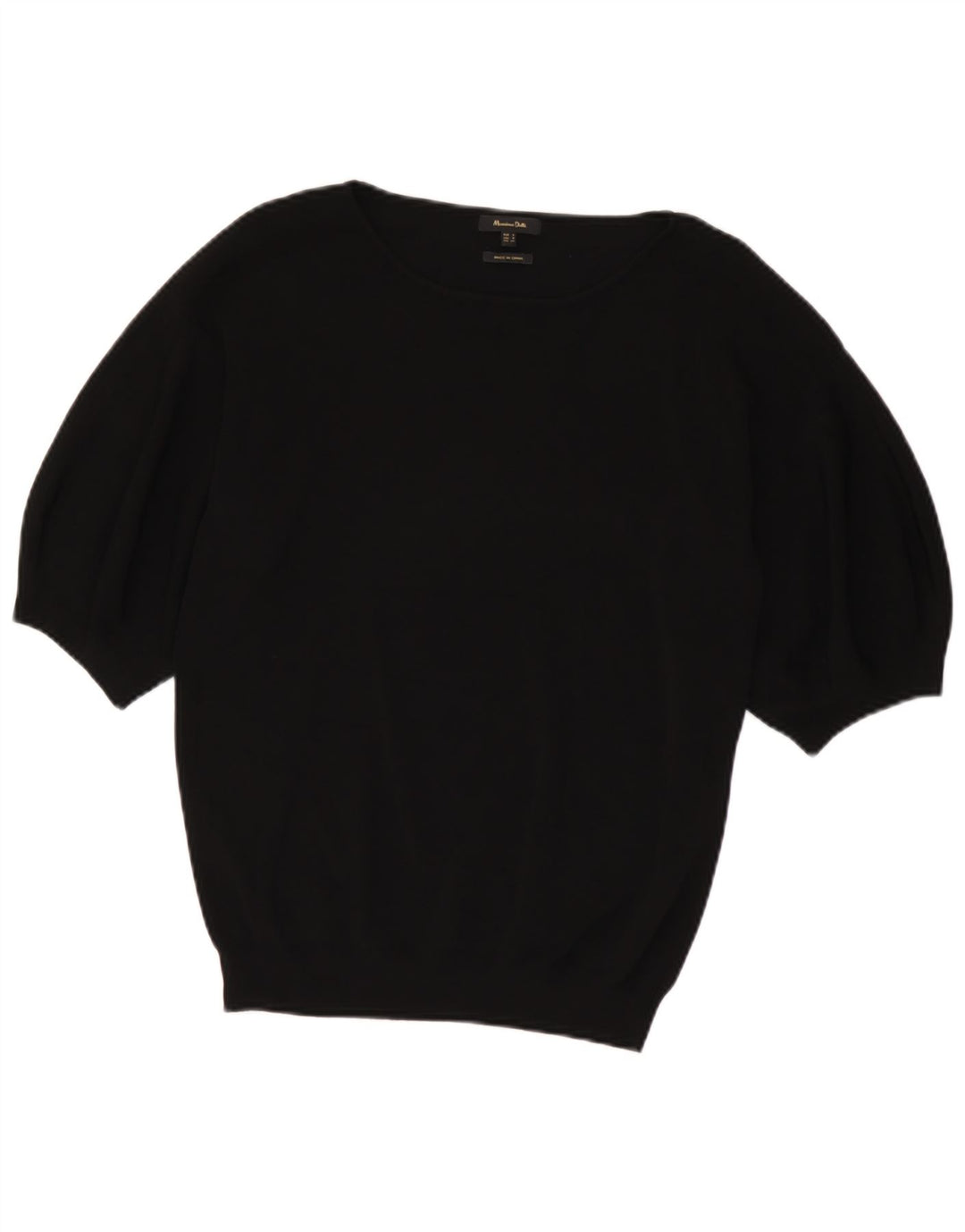 Maglione maglione con scollo a barca da donna Massimo Dutti UK 10 piccolo nero