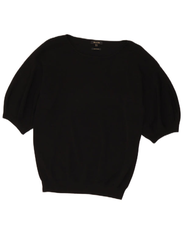 Maglione maglione con scollo a barca da donna Massimo Dutti UK 10 piccolo nero