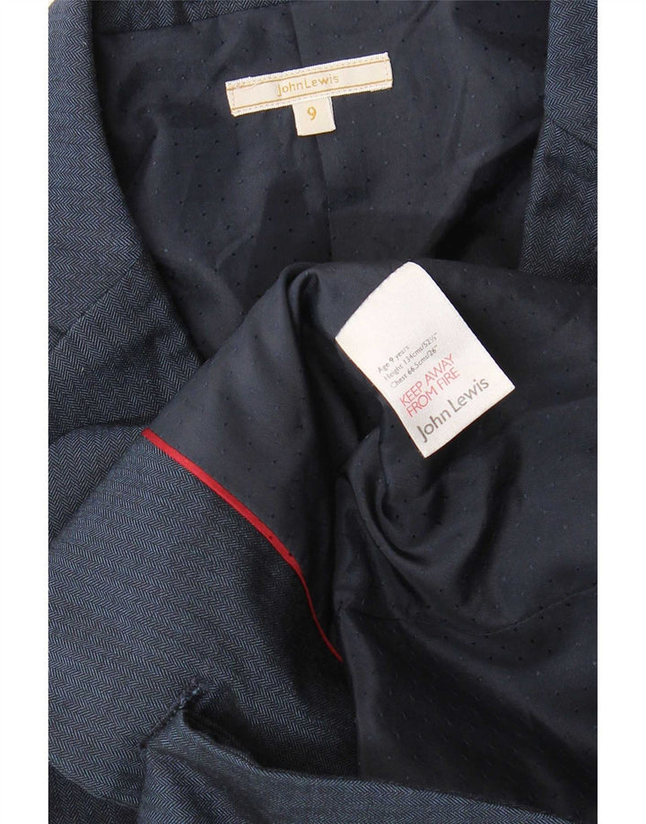 Giacca blazer a 2 bottoni da ragazzo John Lewis 8-9 anni in poliestere blu navy