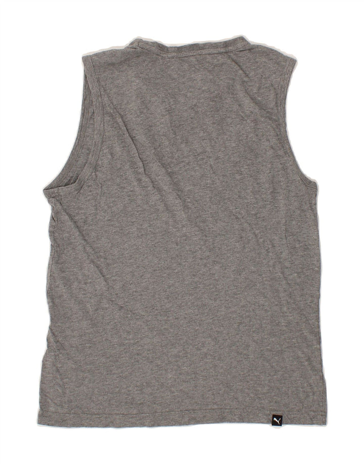 PUMA Mens Graphic Vest Top Small Grey Vintage Puma and Second-Hand Puma from Messina Hembry 