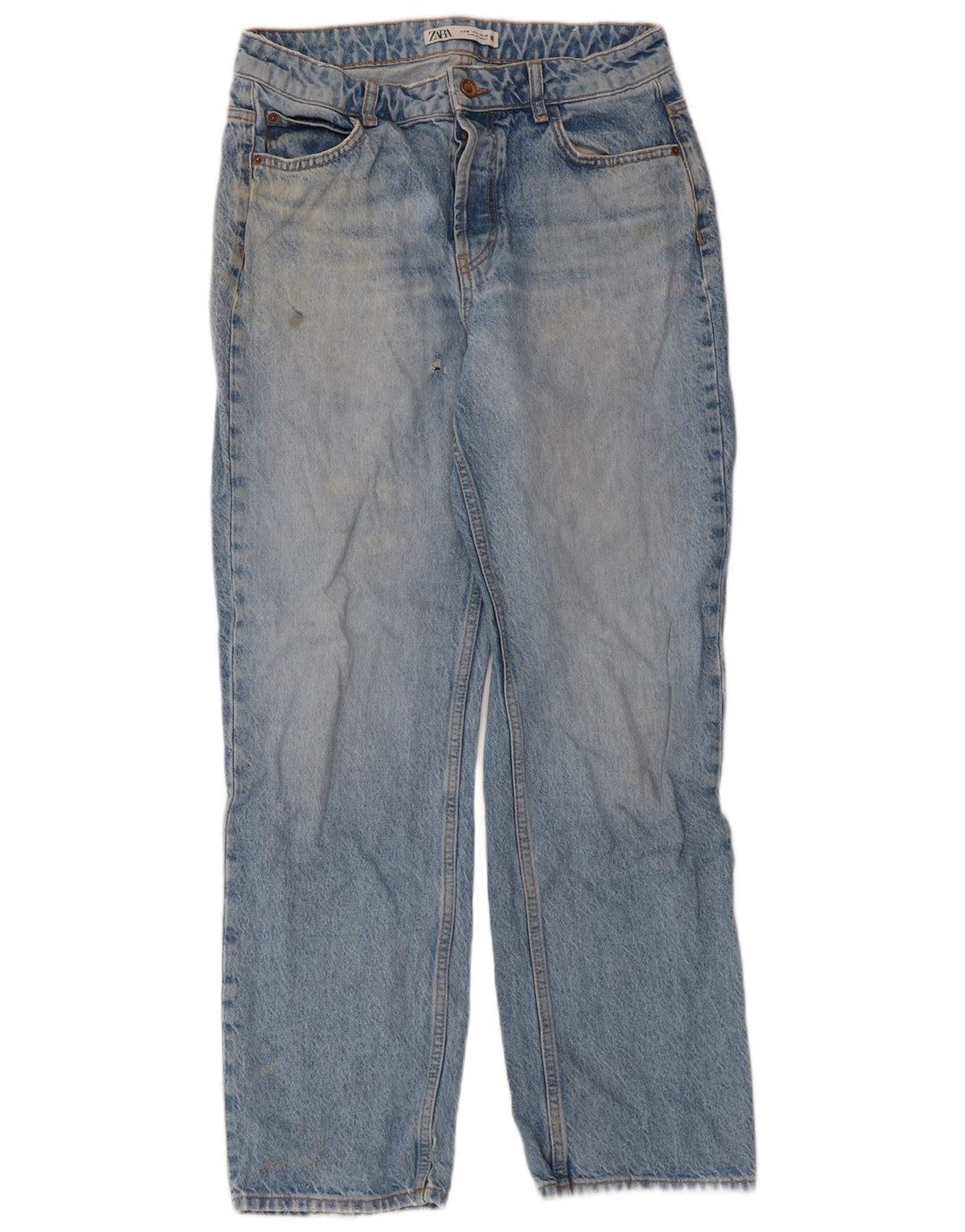 Jeans dritti da donna Zara EU 38 piccoli W28 L28 blu