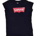 LEVI'S Girls Graphic T-Shirt Top 15-16 Years Navy Blue Cotton | Vintage Levi's | Thrift | Second-Hand Levi's | Used Clothing | Messina Hembry 