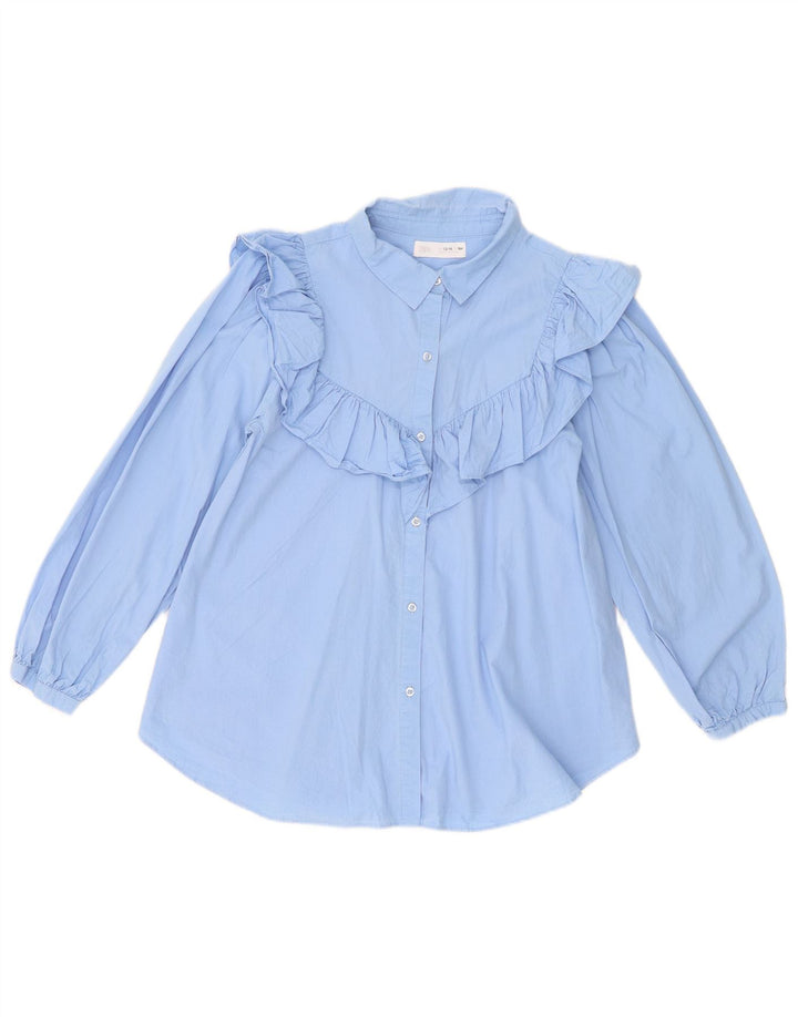 Blusa Zara per ragazze con volant sul davanti 13-14 anni Blu