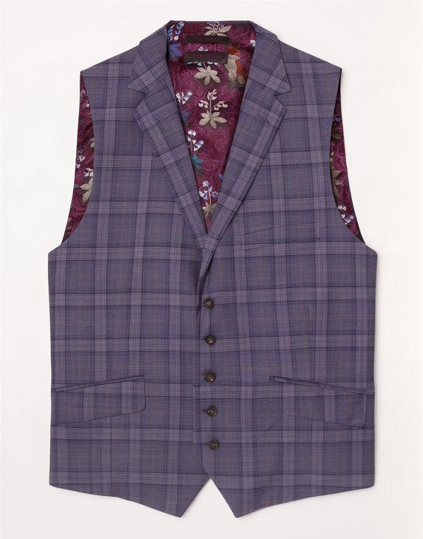 Gilet da uomo Ted Baker EU 44 XL lana a quadri blu