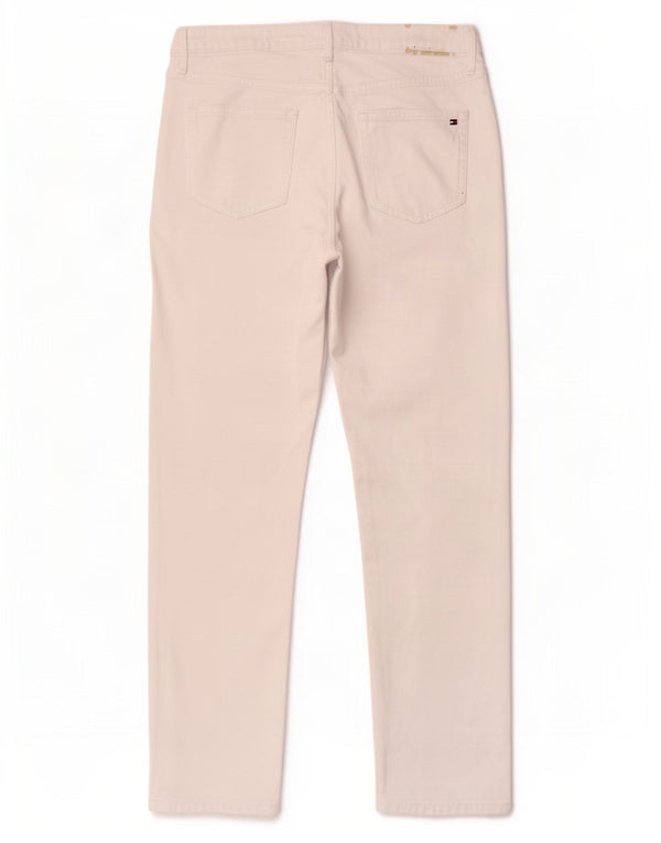 Jeans dritti da donna Tommy Hilfiger W30 L28 cotone bianco