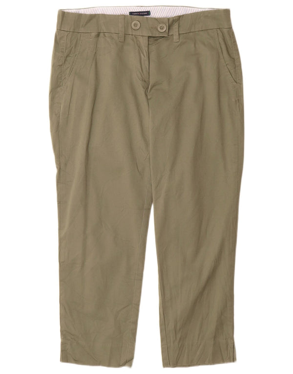 Pantaloni da abito dritti da donna Tommy Hilfiger US 6 Medium W30 L27 Khaki